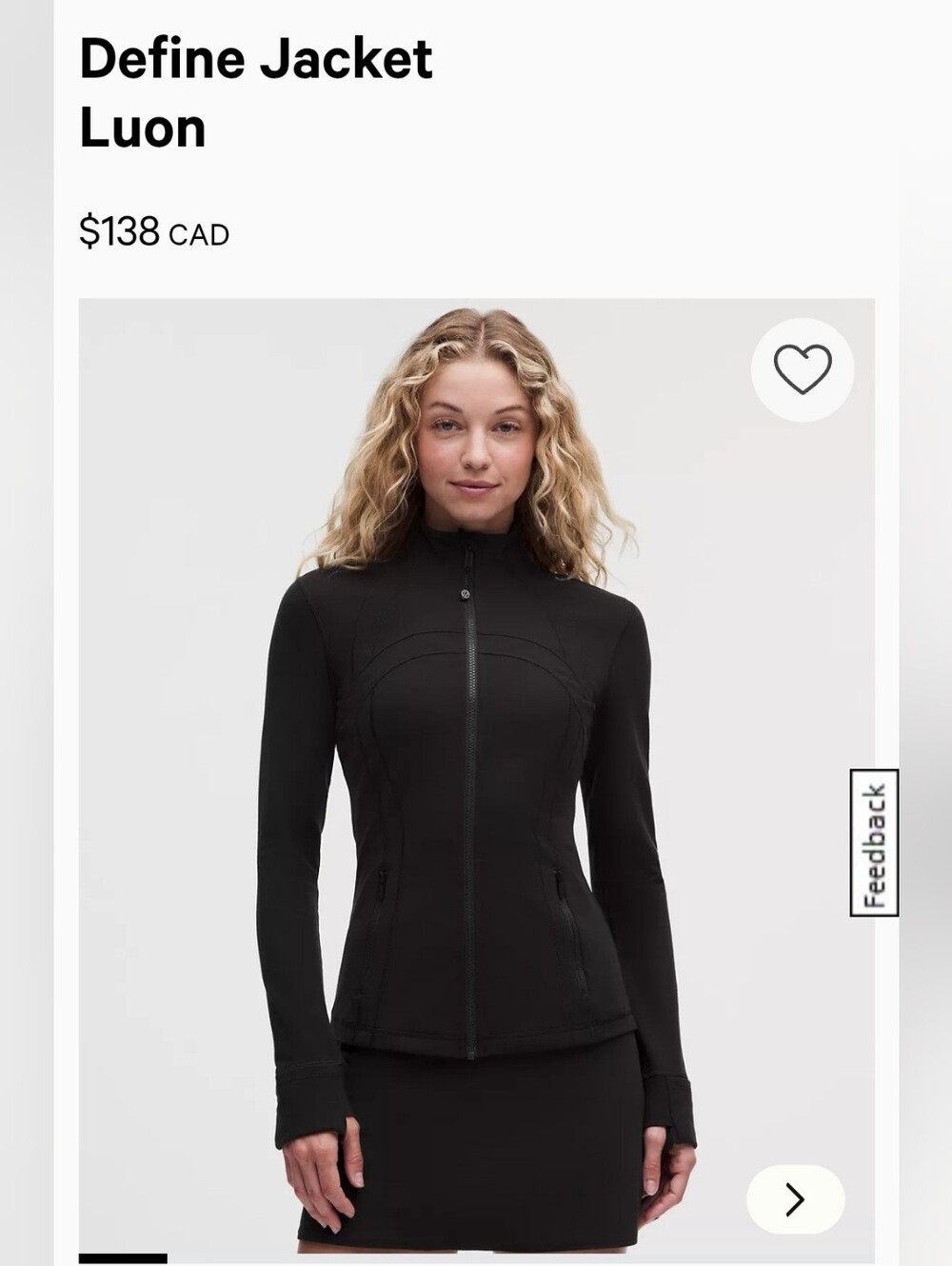 Define Jacket - Women's Black Zip Jacket Size 6